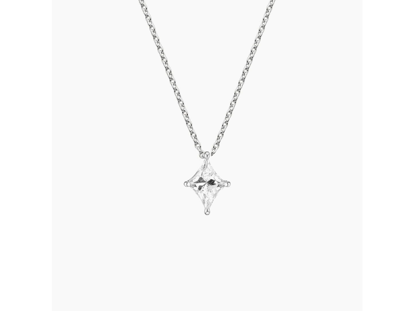 Ethereal Bloom Lotus Lab Grown Diamond Pendant Necklace (1/3 ctw) in 18K White Gold