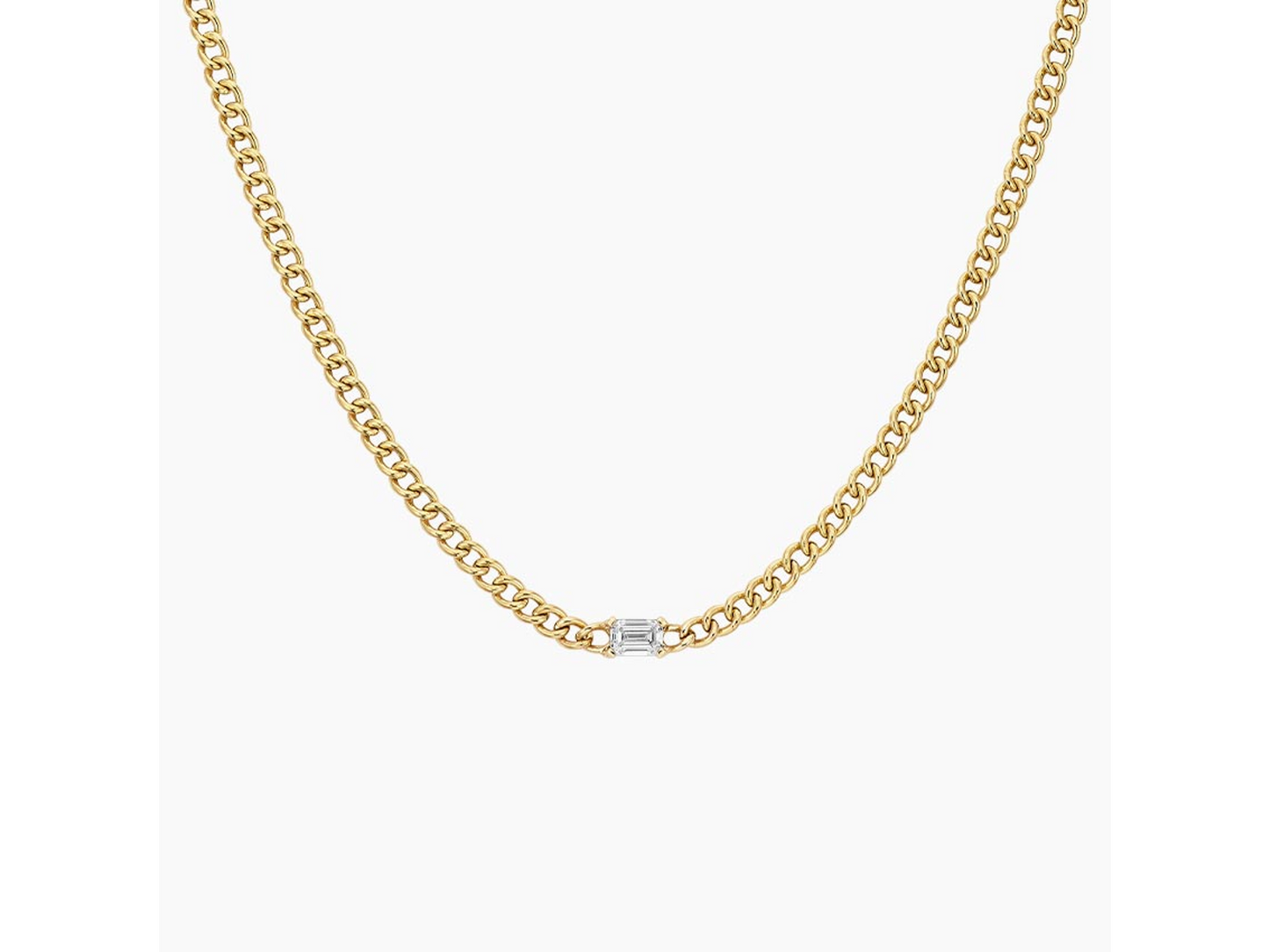 Radiant Edge 14K Yellow Gold Lia Lab Diamond Chain Necklace 2/3 ctw