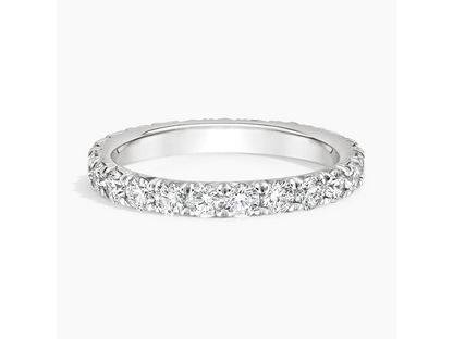 Radiant Splendor 18K White Gold Lab Diamond Eternity Ring 1 1/3 ctw