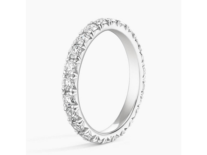 Radiant Splendor 18K White Gold Lab Diamond Eternity Ring 1 1/3 ctw