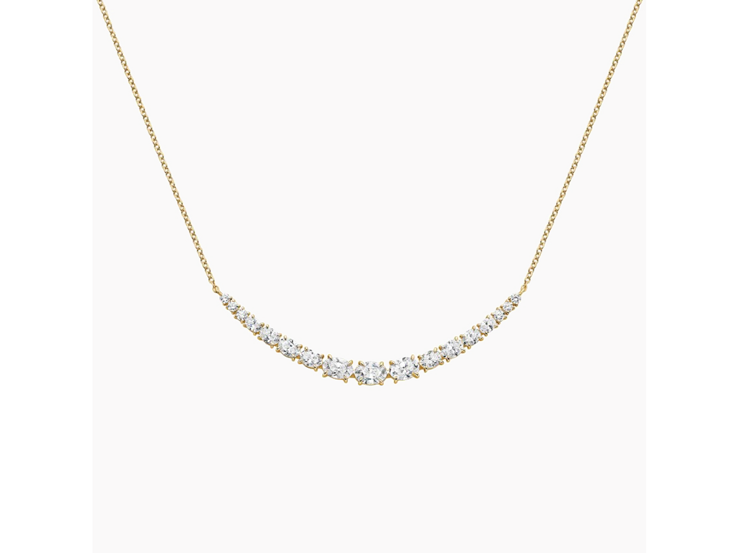 18K Yellow Gold Priscilla Diamond Graduated Necklace 2 ctw