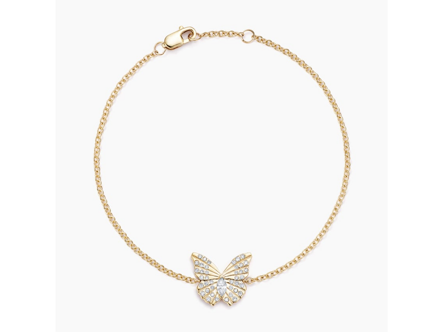 Ethereal Magic 14K Yellow Gold Logan Hollowell Flutter Lab Diamond Bracelet