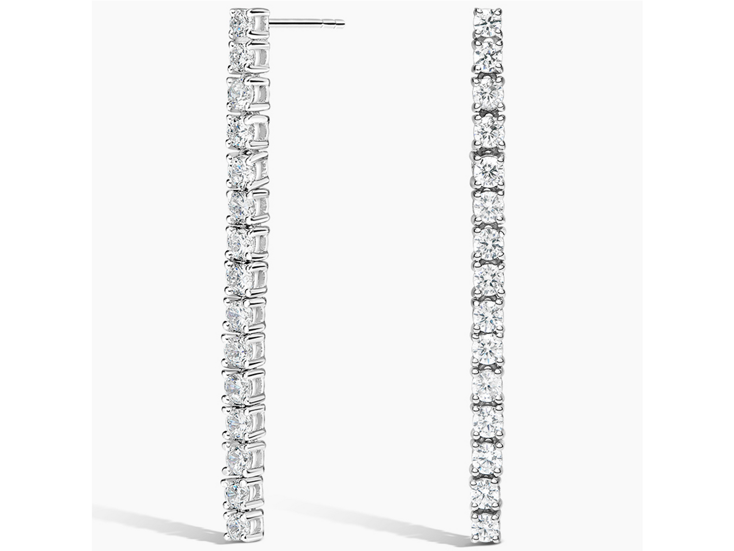 Dazzling Harmony 18K White Gold Lab Diamond Tennis Earrings 1 2/5 ctw