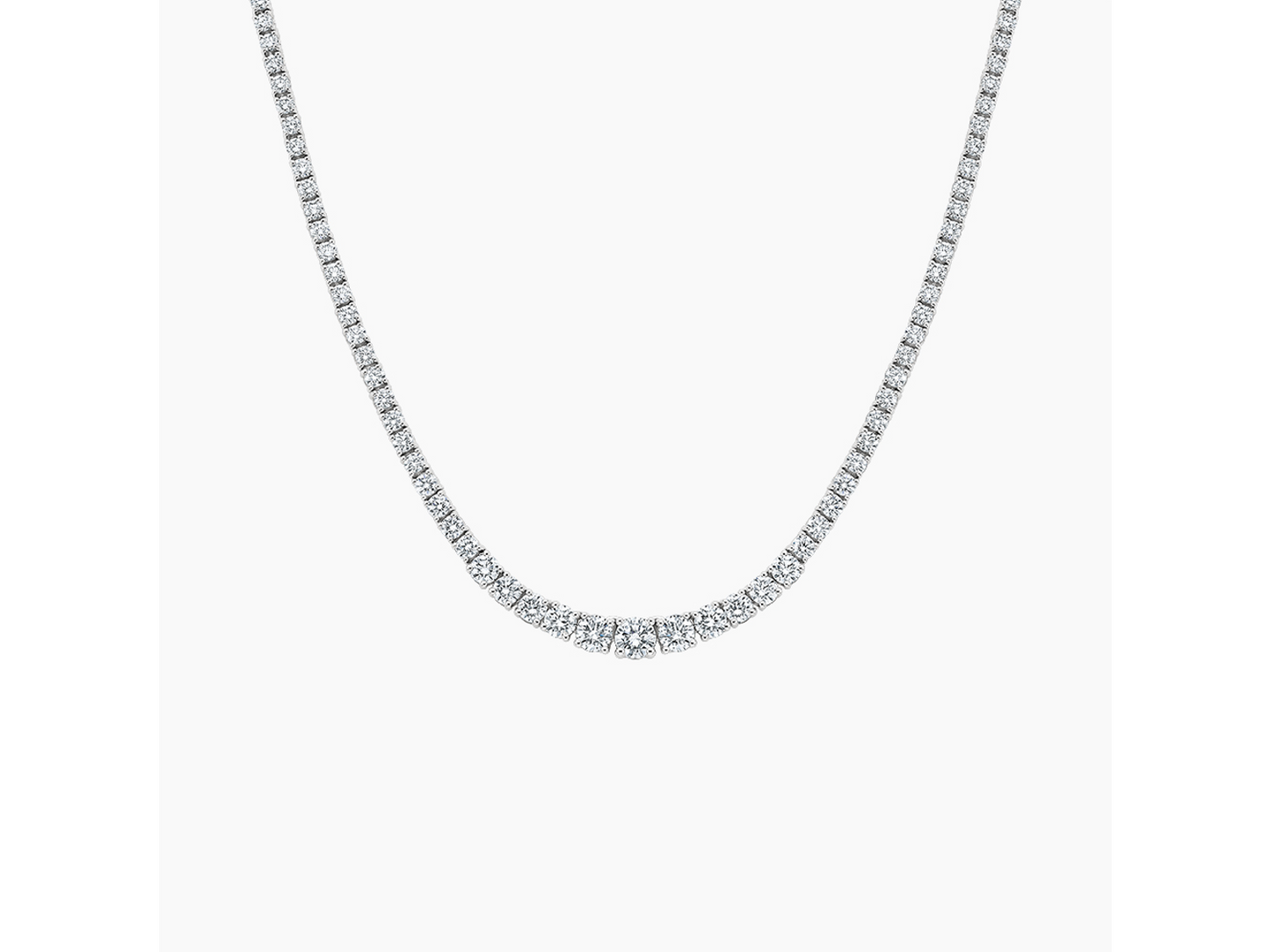 17 ctw 14K White Gold Dita Lab Grown Diamond Graduated Necklace