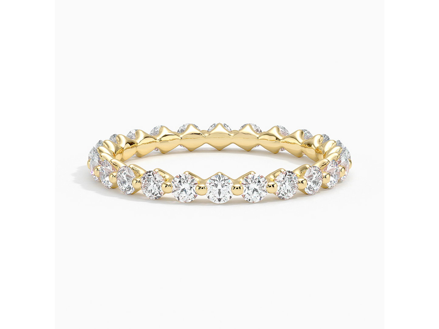 Ethereal Brilliance 18K Yellow Gold Lab Diamond Eternity Ring (1 ctw)