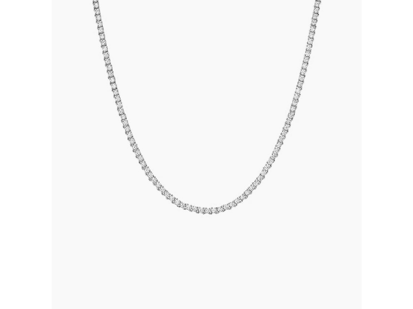 Petite Sparkle 18K White Gold Diamond Tennis Necklace 2 1/5 ctw