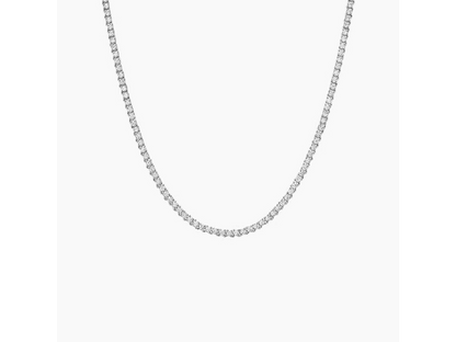 Petite Sparkle 18K White Gold Diamond Tennis Necklace 2 1/5 ctw