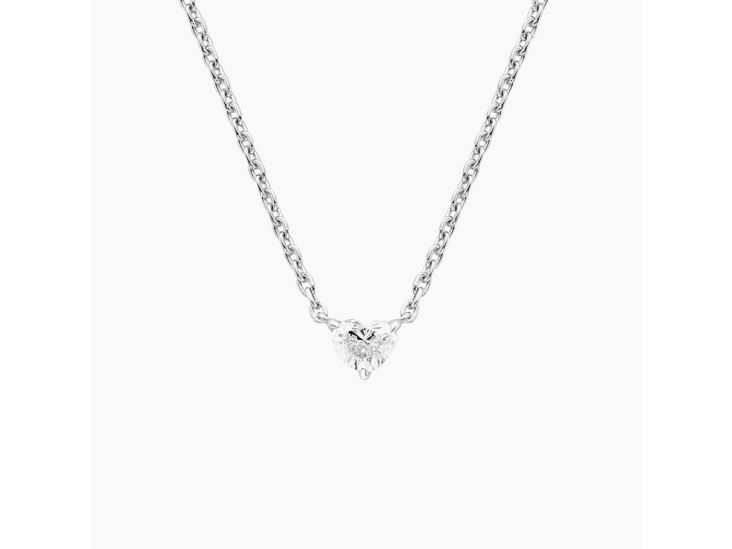 Chic Romance Heart Shaped Lab Diamond Pendant 1/8 ctw