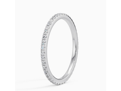 Dazzling Crescent 1/3 ctw Pear and Round Diamond Ring