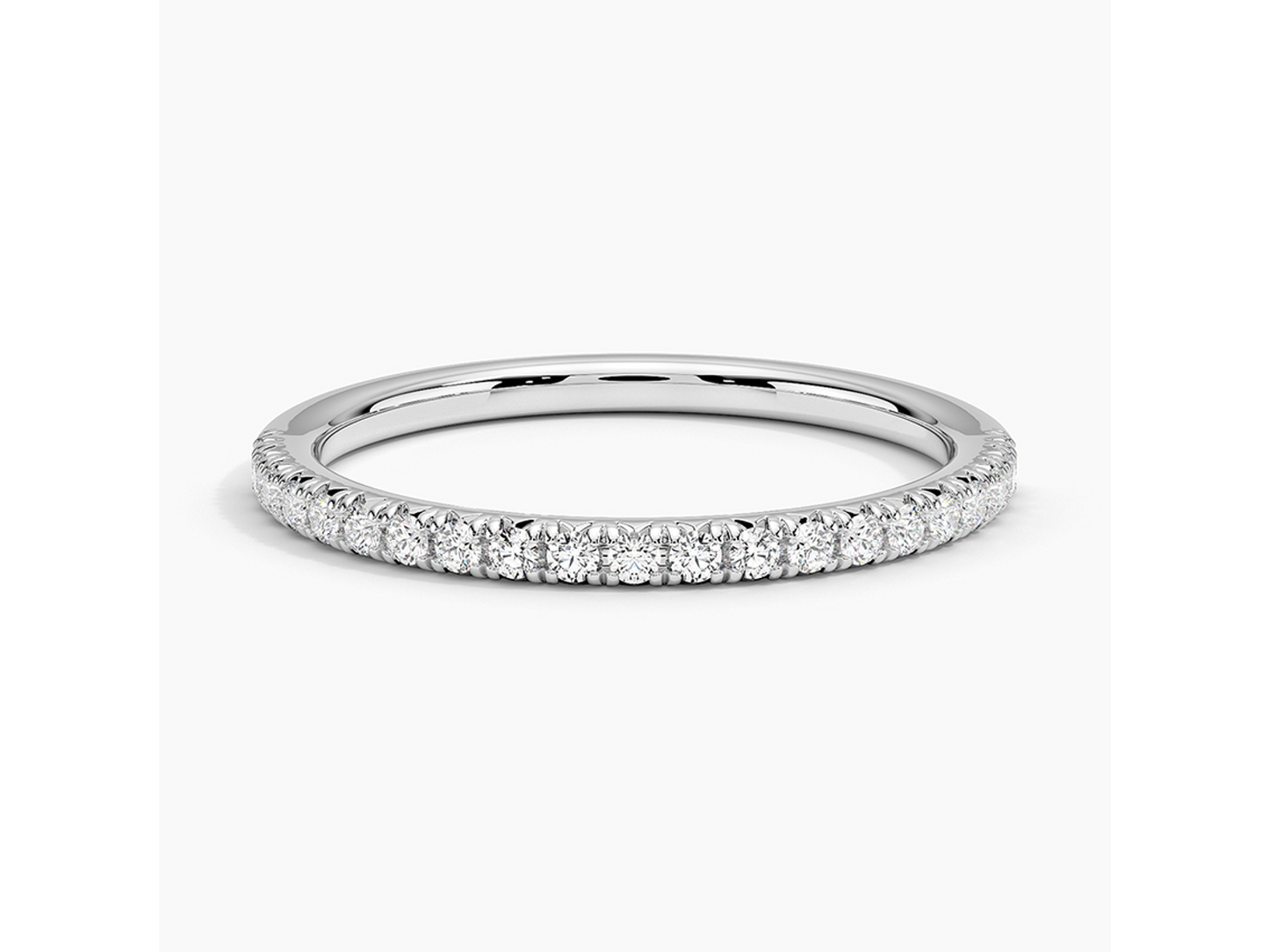 Shimmering Elegance 1/5 ctw French Pavé Diamond Ring