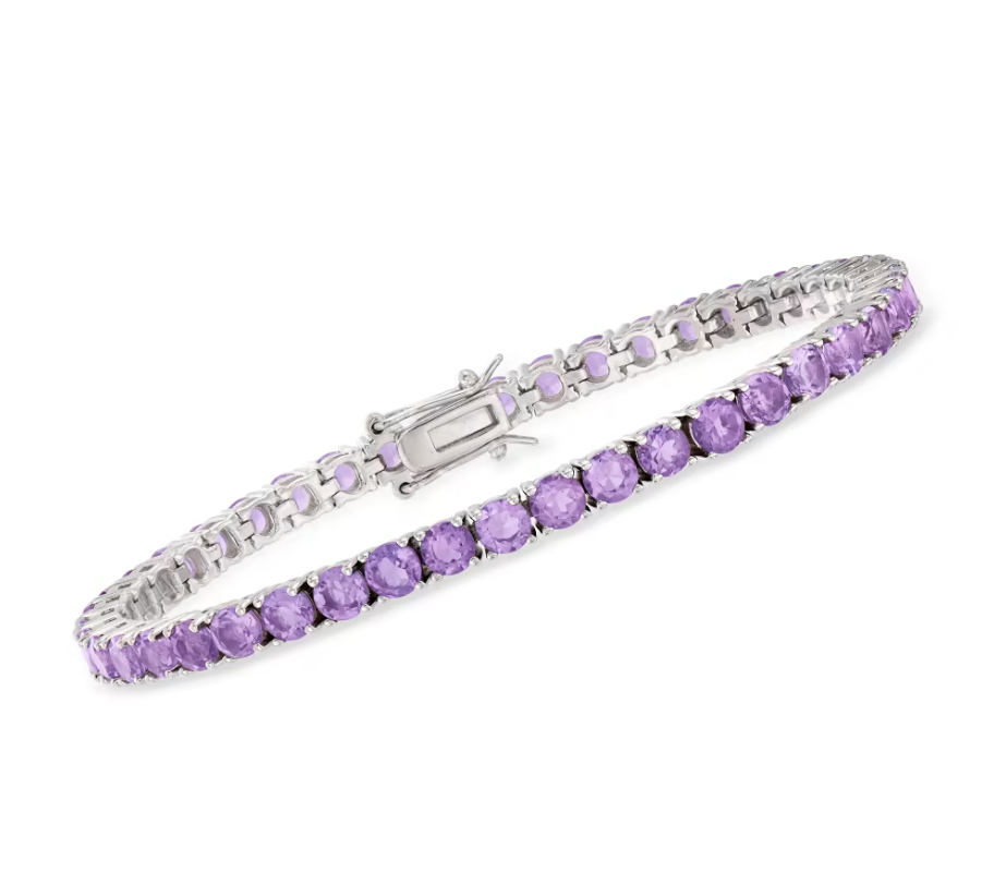 7.00 ctw Amethyst Tennis Bracelet in Sterling Silver