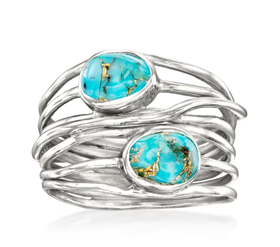 Turquoise Highway Ring in Sterling Silver