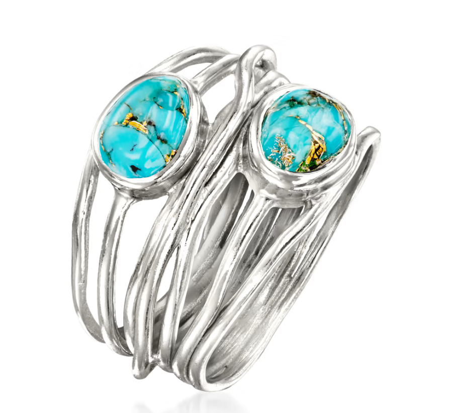 Turquoise Highway Ring in Sterling Silver