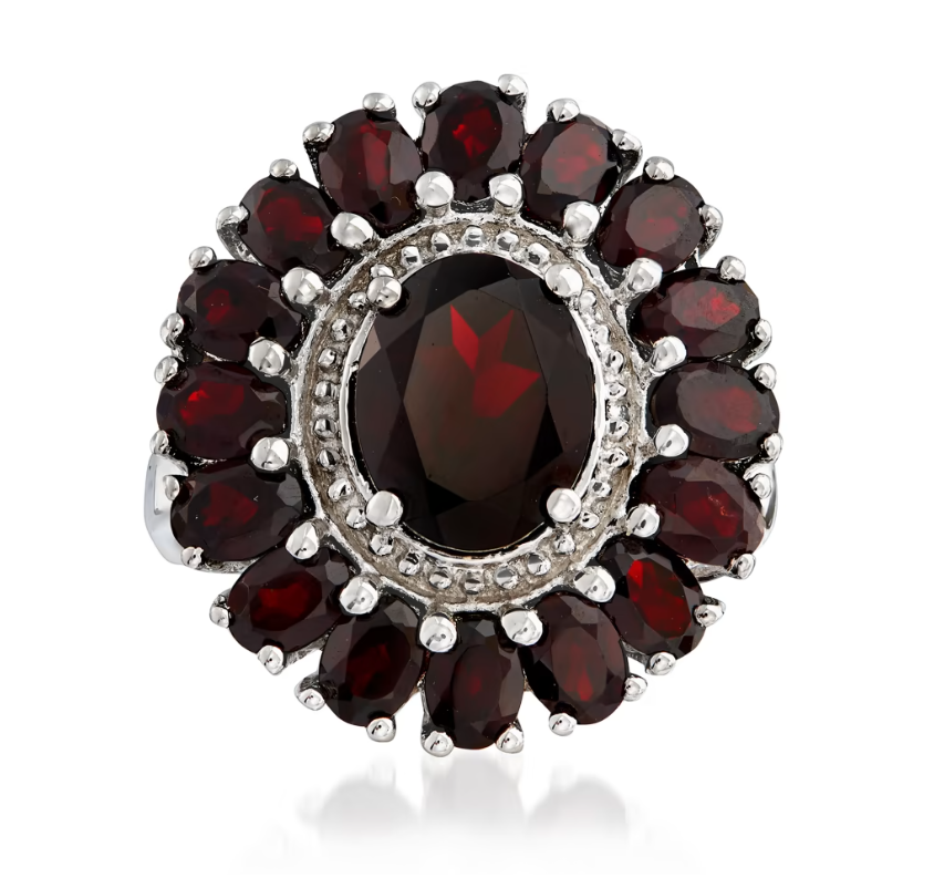 5.20 ctw Garnet Ring in Sterling Silver