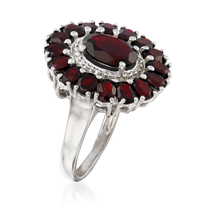 5.20 ctw Garnet Ring in Sterling Silver