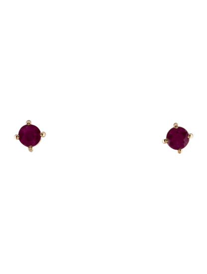 14K Ruby Stud Earrings