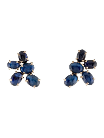 14K Sapphire Drop Stud Earrings