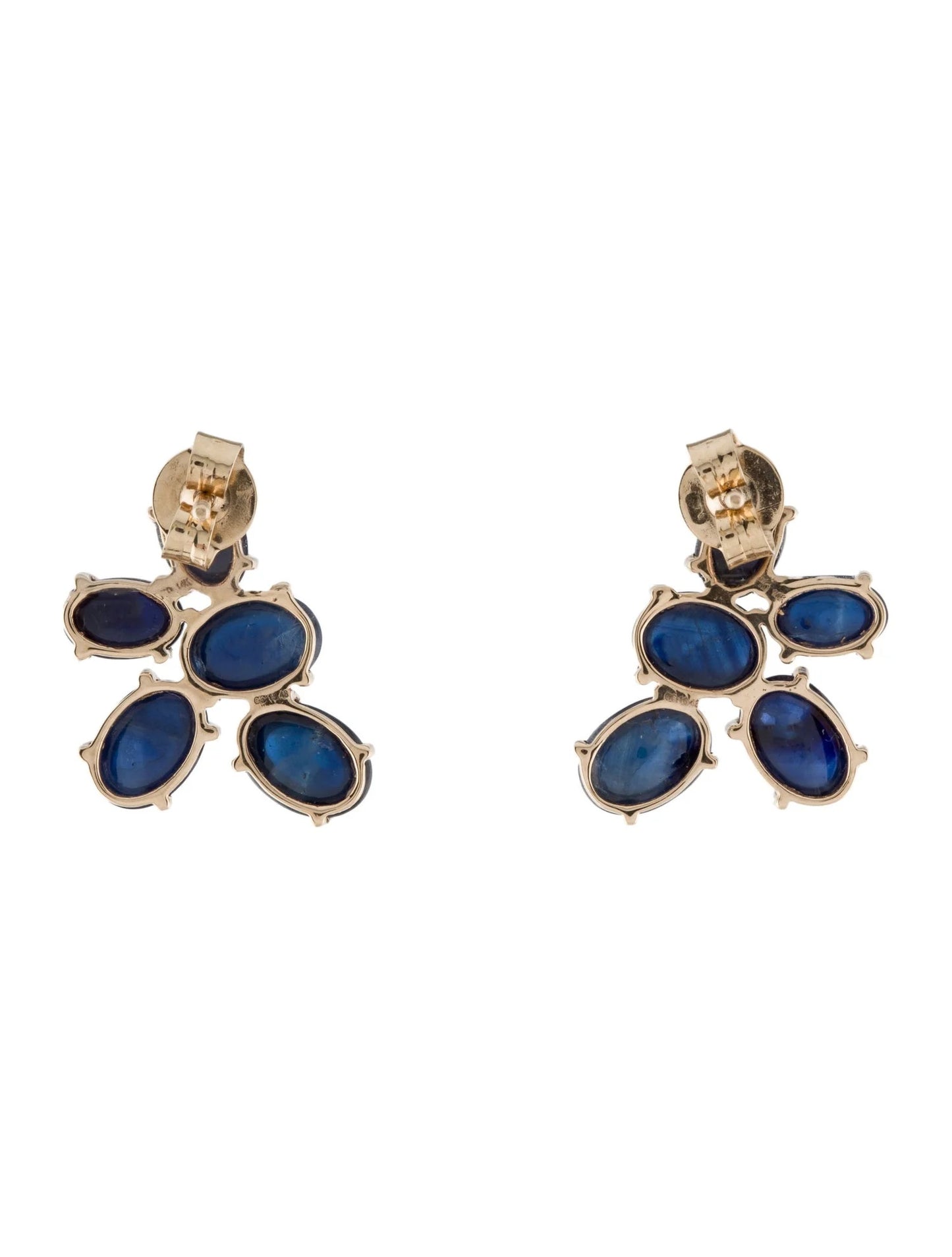 14K Sapphire Drop Stud Earrings