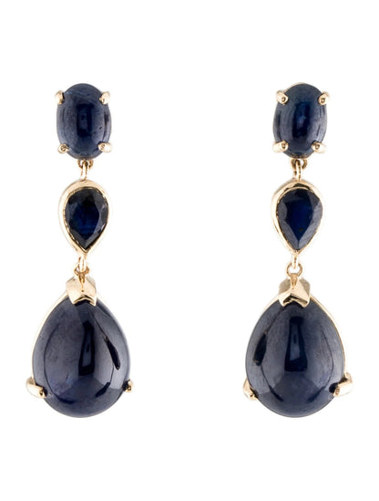 14K Sapphire Drop Earrings