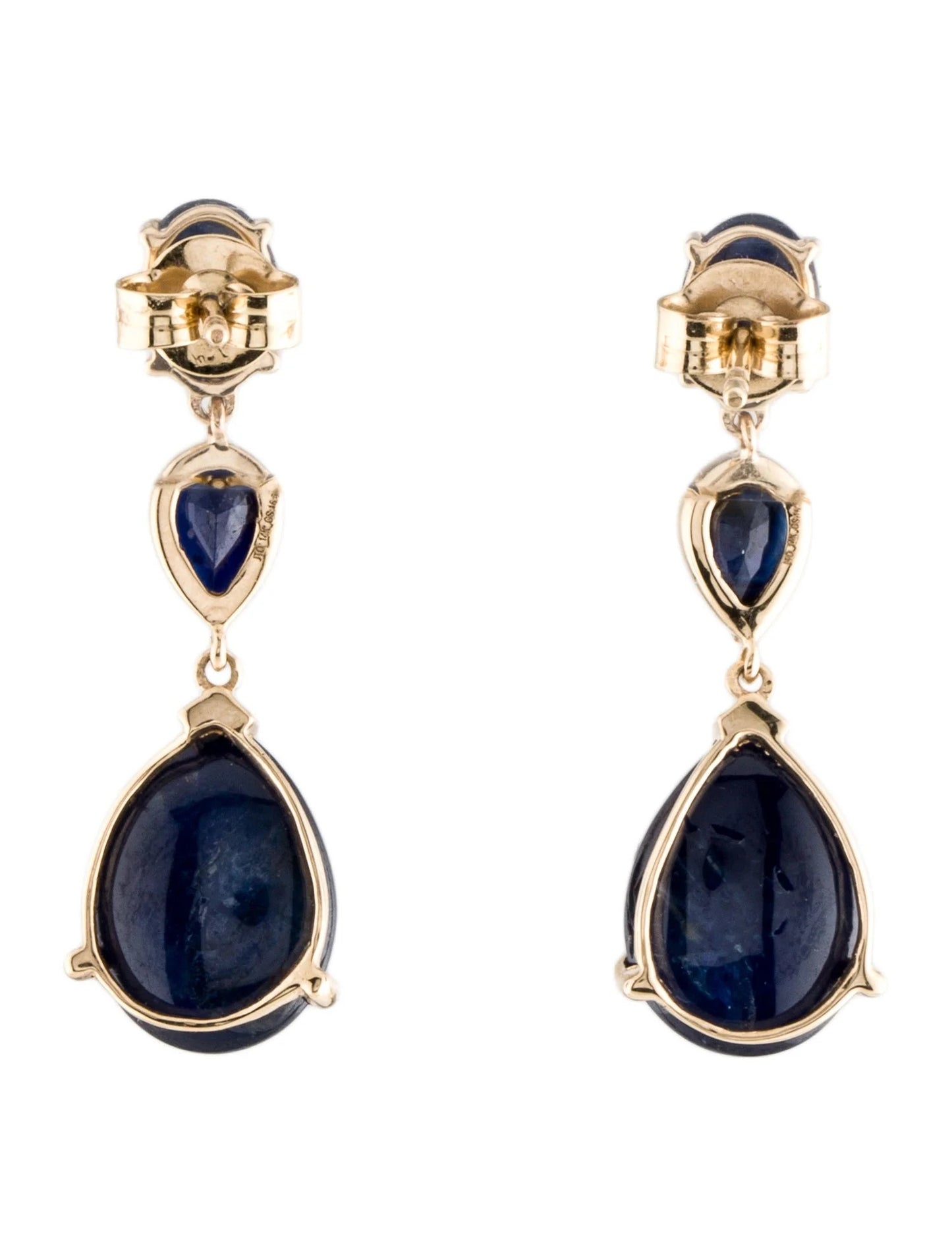 14K Sapphire Drop Earrings