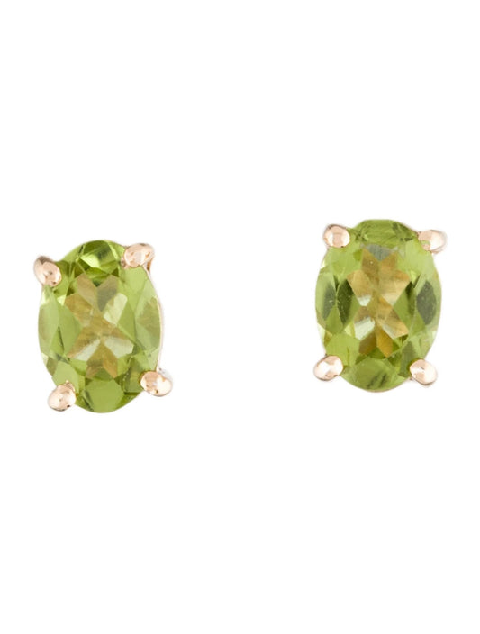 14K Peridot Stud Earrings