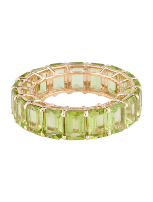 14K Peridot Eternity Band