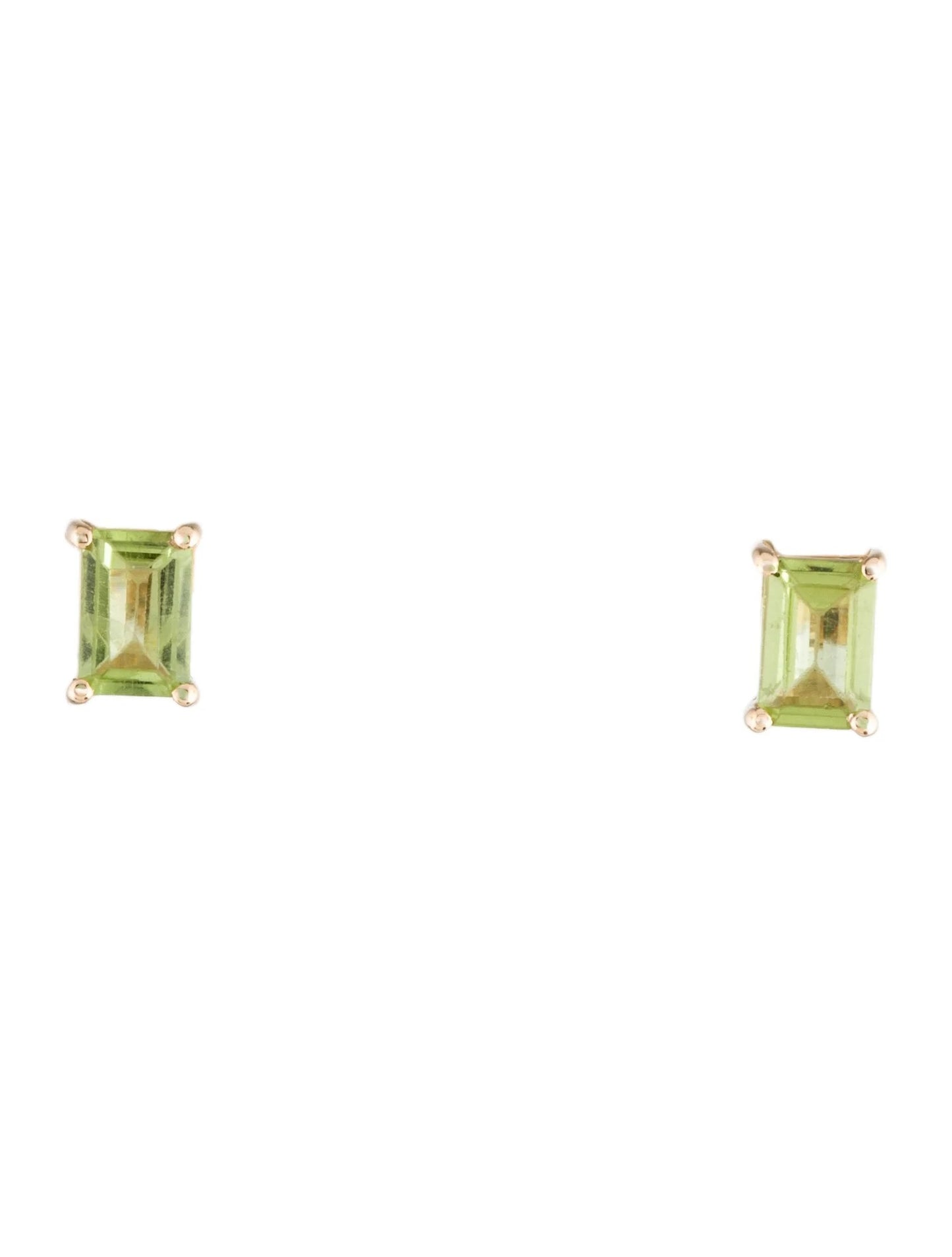 14K Peridot Stud Earrings