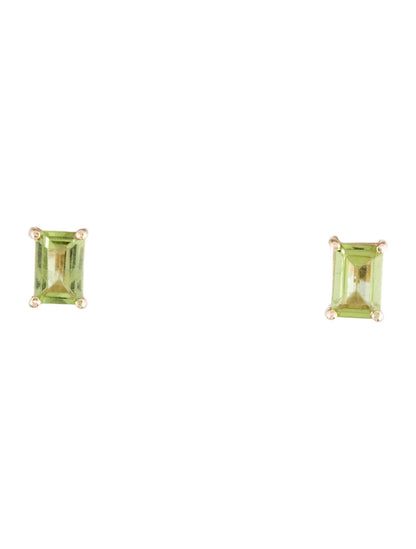 14K Peridot Stud Earrings