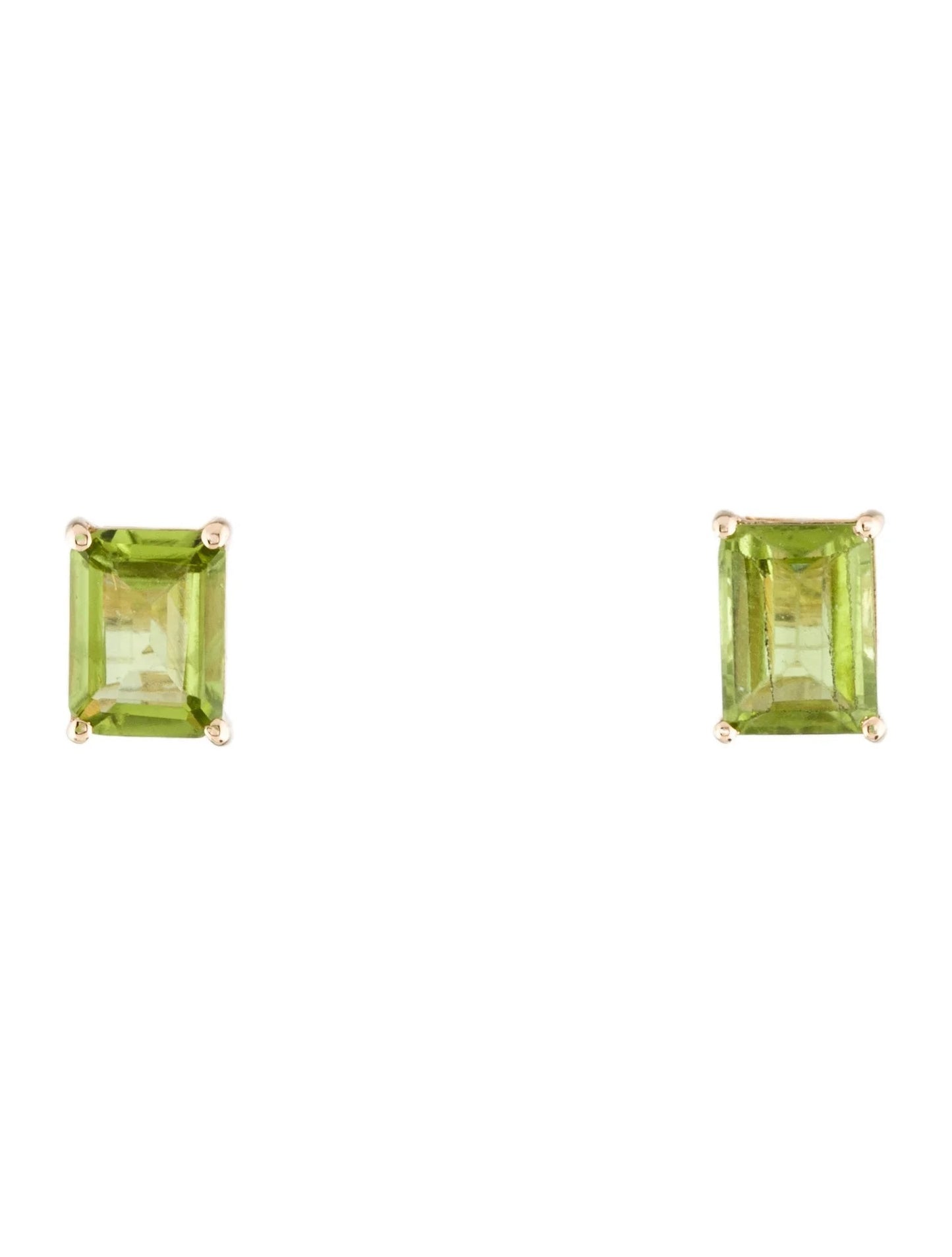 14K Peridot Stud Earrings