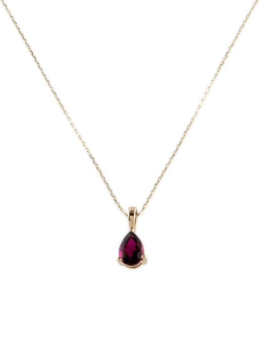 14K Tourmaline Pendant Necklace