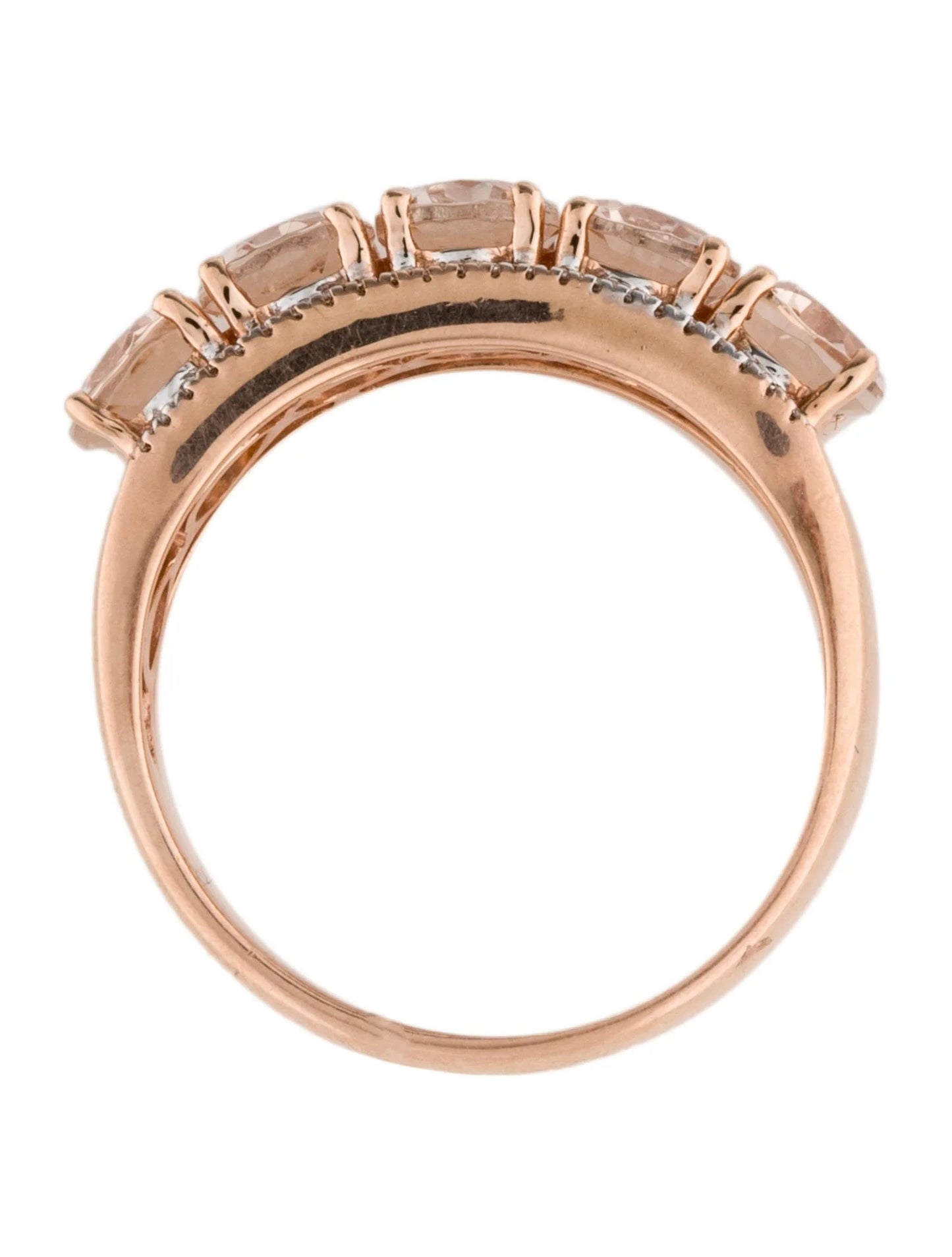 14K 3.50ctw Morganite & Diamond Band