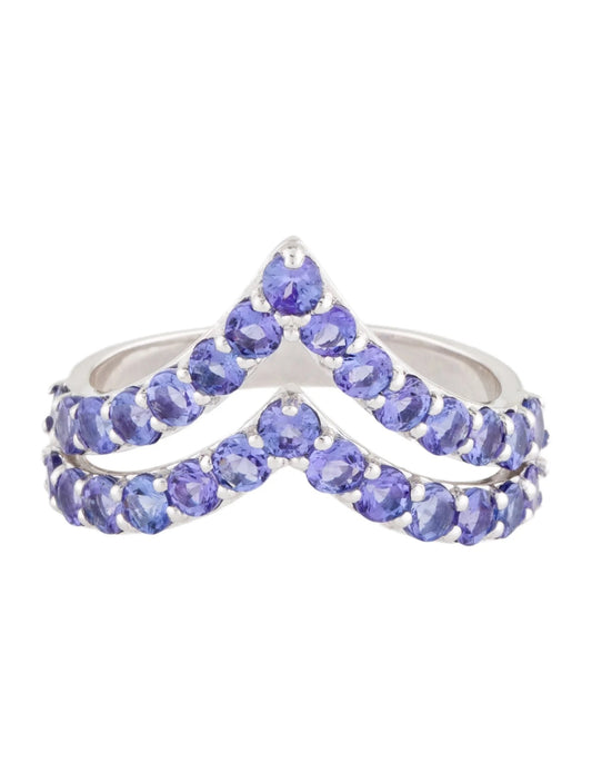 14K 2.00ctw Tanzanite V Band