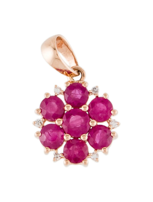 18K Ruby & Diamond Pendant