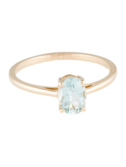 14K Aquamarine Cocktail Ring