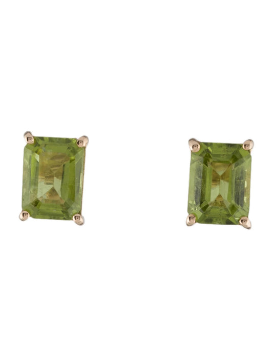 14K Peridot Stud Earrings