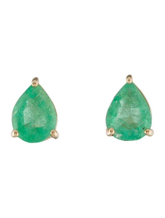 14K 1.83ctw Emerald Stud Earrings