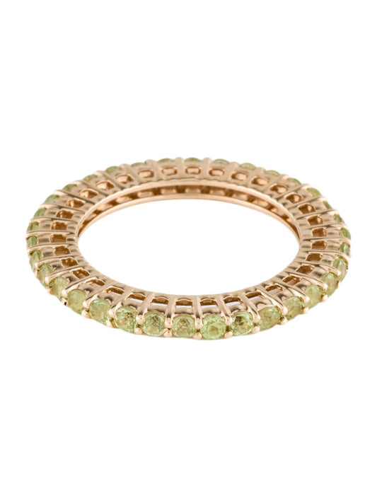 14K Peridot Eternity Band Ring