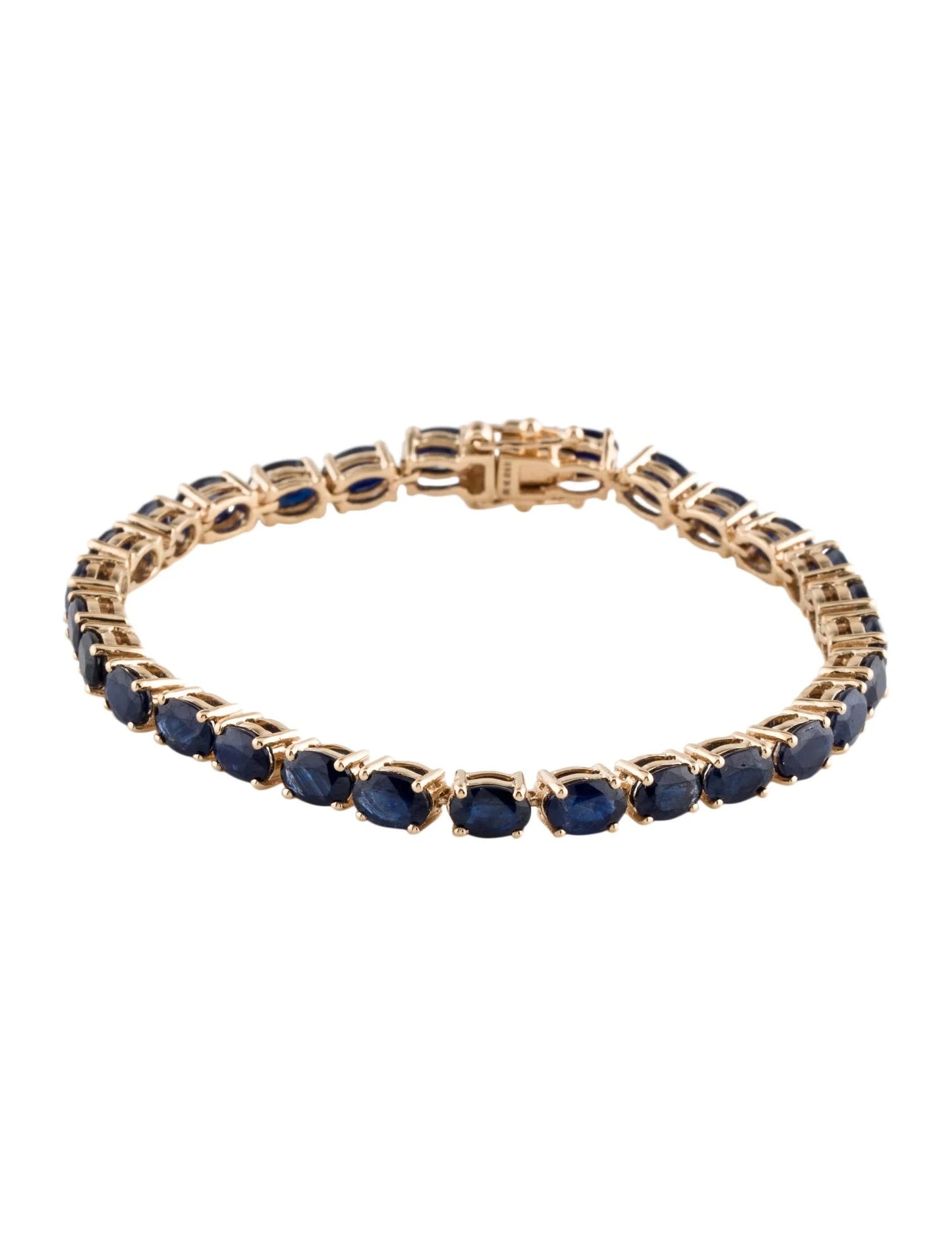 14K 16.10ctw Sapphire Link Bracelet