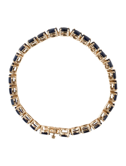 14K 16.10ctw Sapphire Link Bracelet