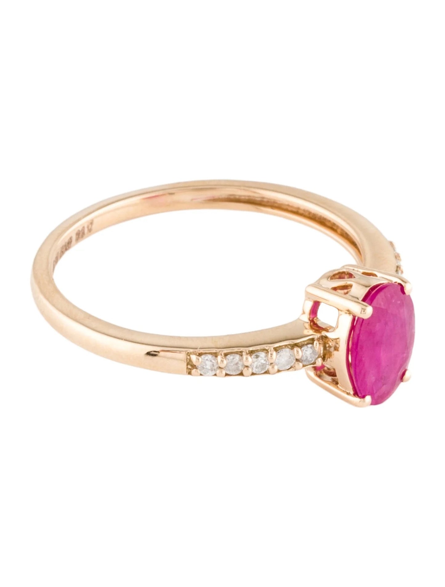 14K Ruby & Diamond Cocktail Ring