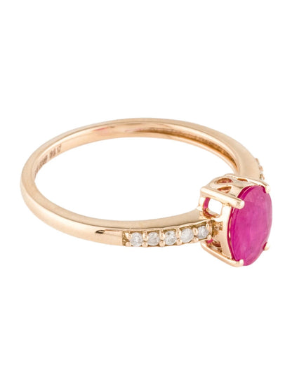 14K Ruby & Diamond Cocktail Ring