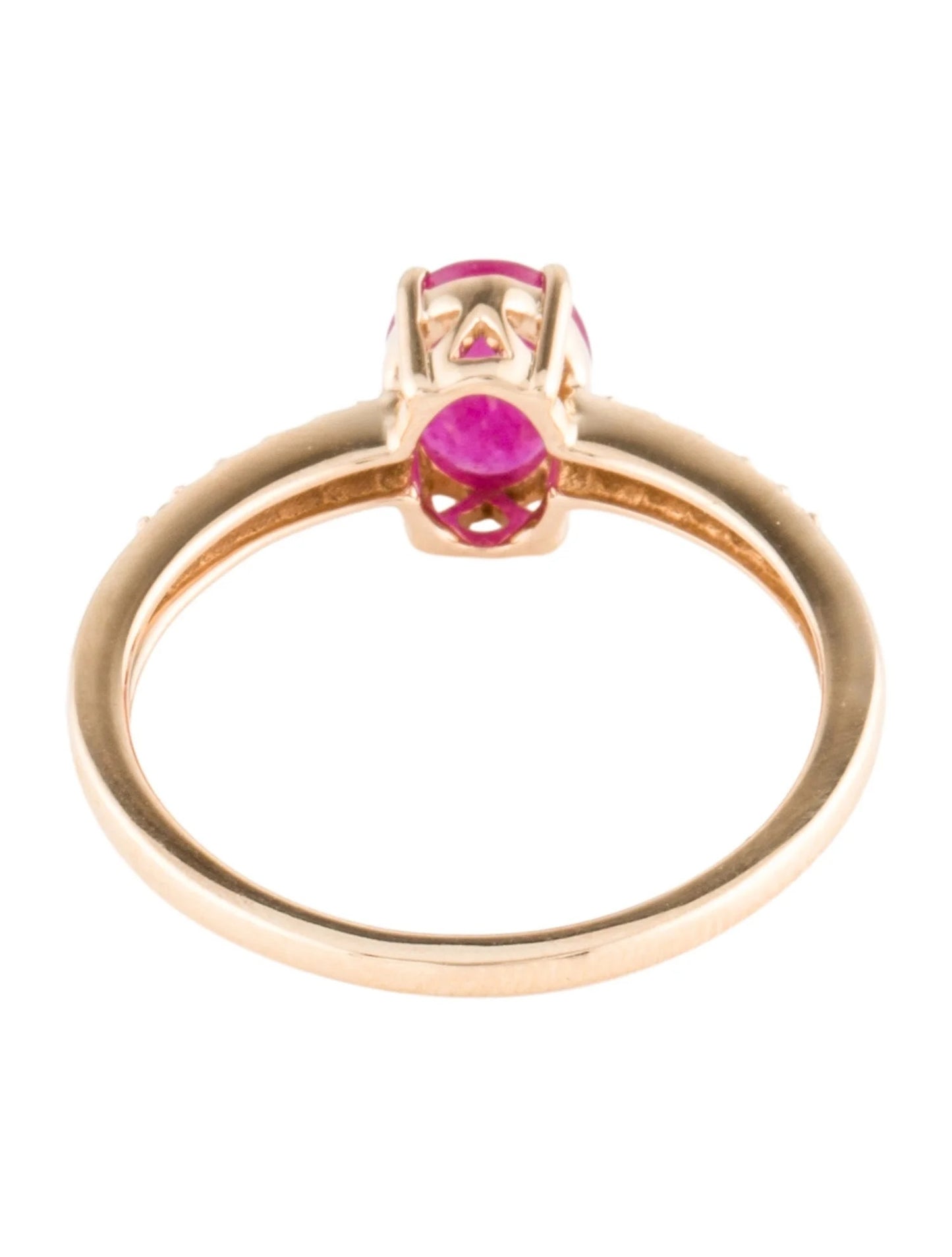 14K Ruby & Diamond Cocktail Ring