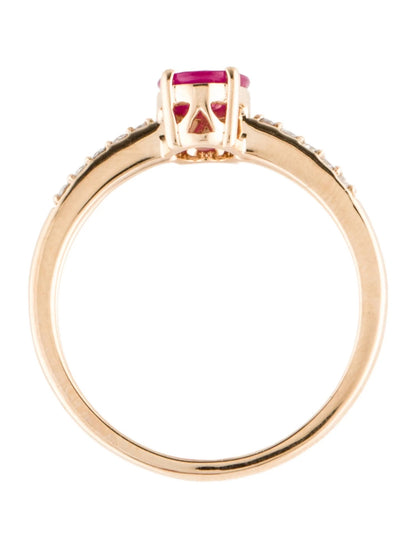 14K Ruby & Diamond Cocktail Ring