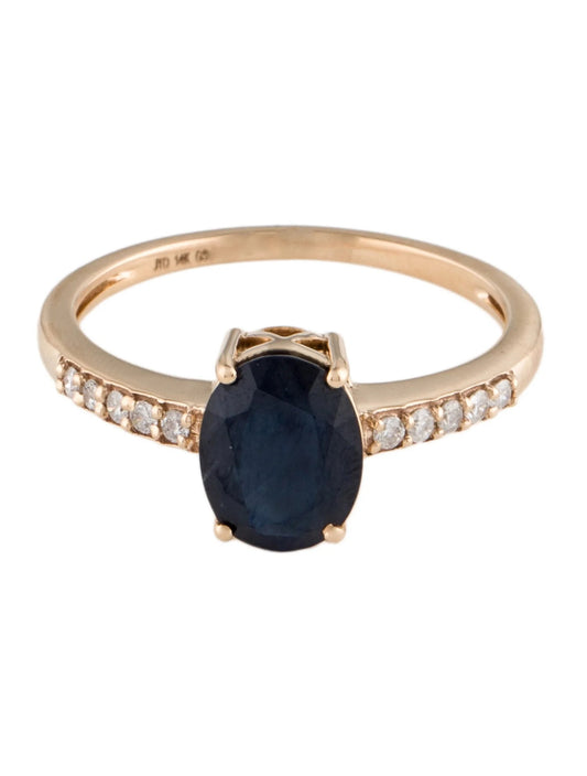 14K 1.78ct Sapphire & Diamond Cocktail Ring