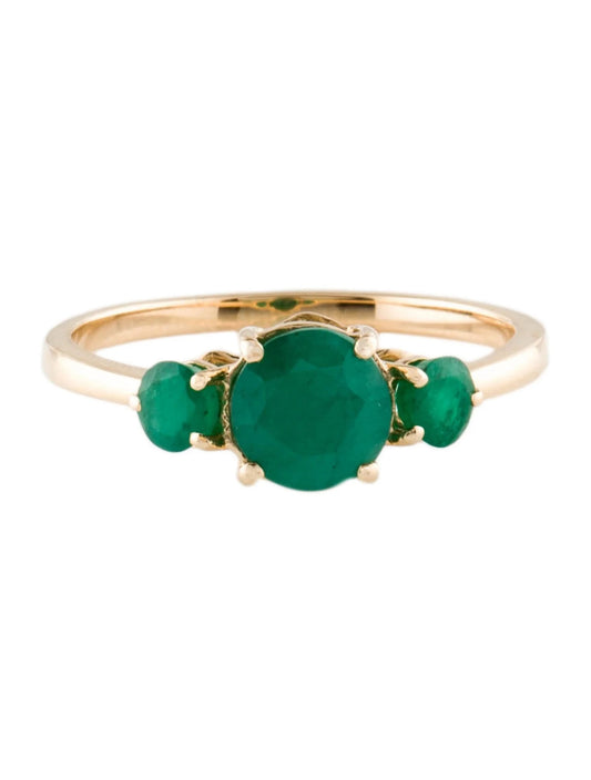 14K Emerald Cocktail Ring