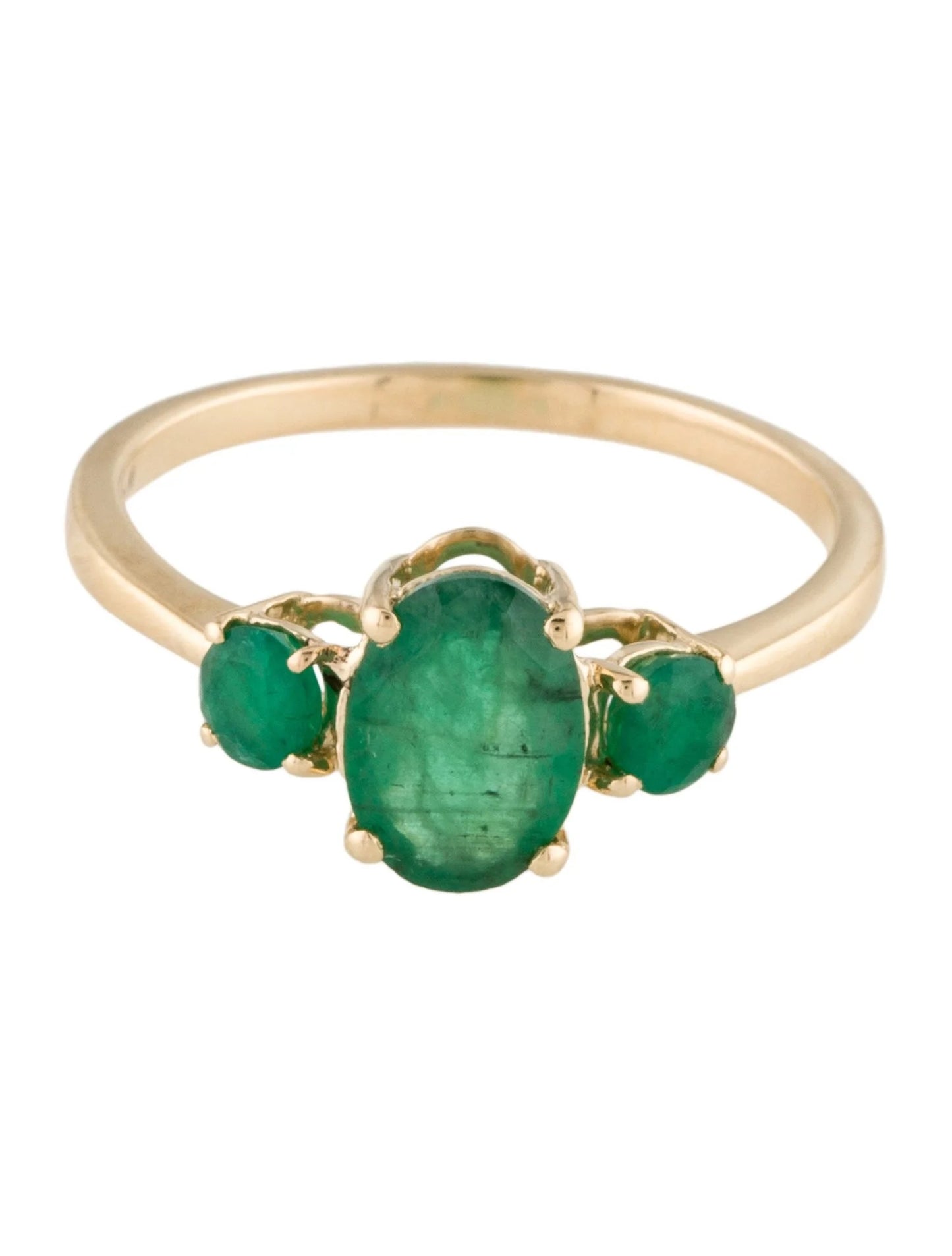 14K Emerald Cocktail Ring