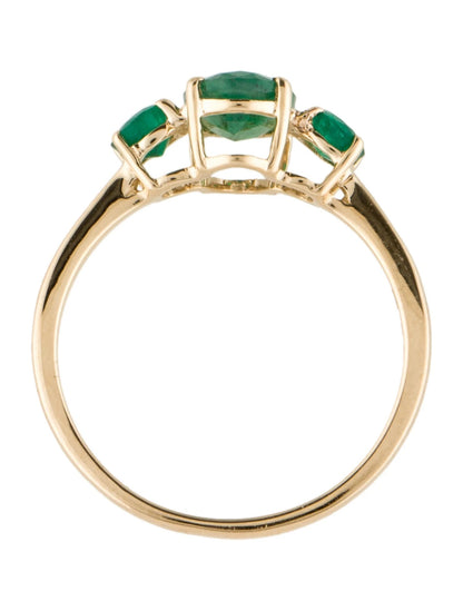 14K Emerald Cocktail Ring