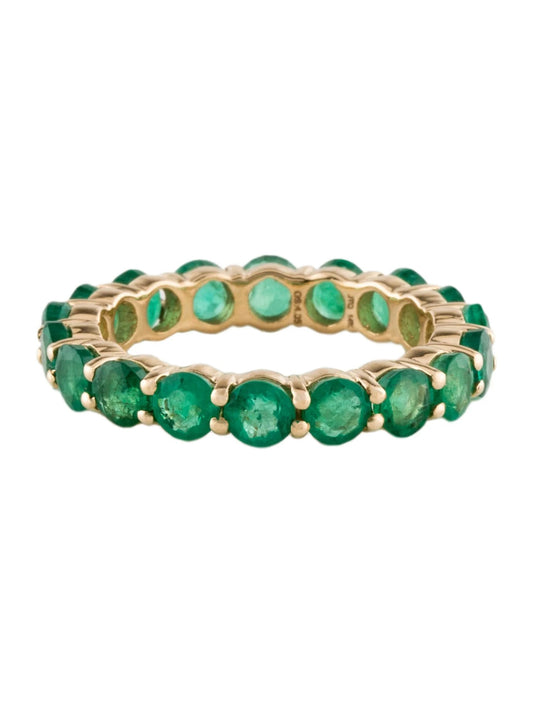 14K 2.88ctw Emerald Eternity Band