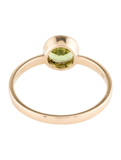 14K Peridot Solitaire Cocktail Ring