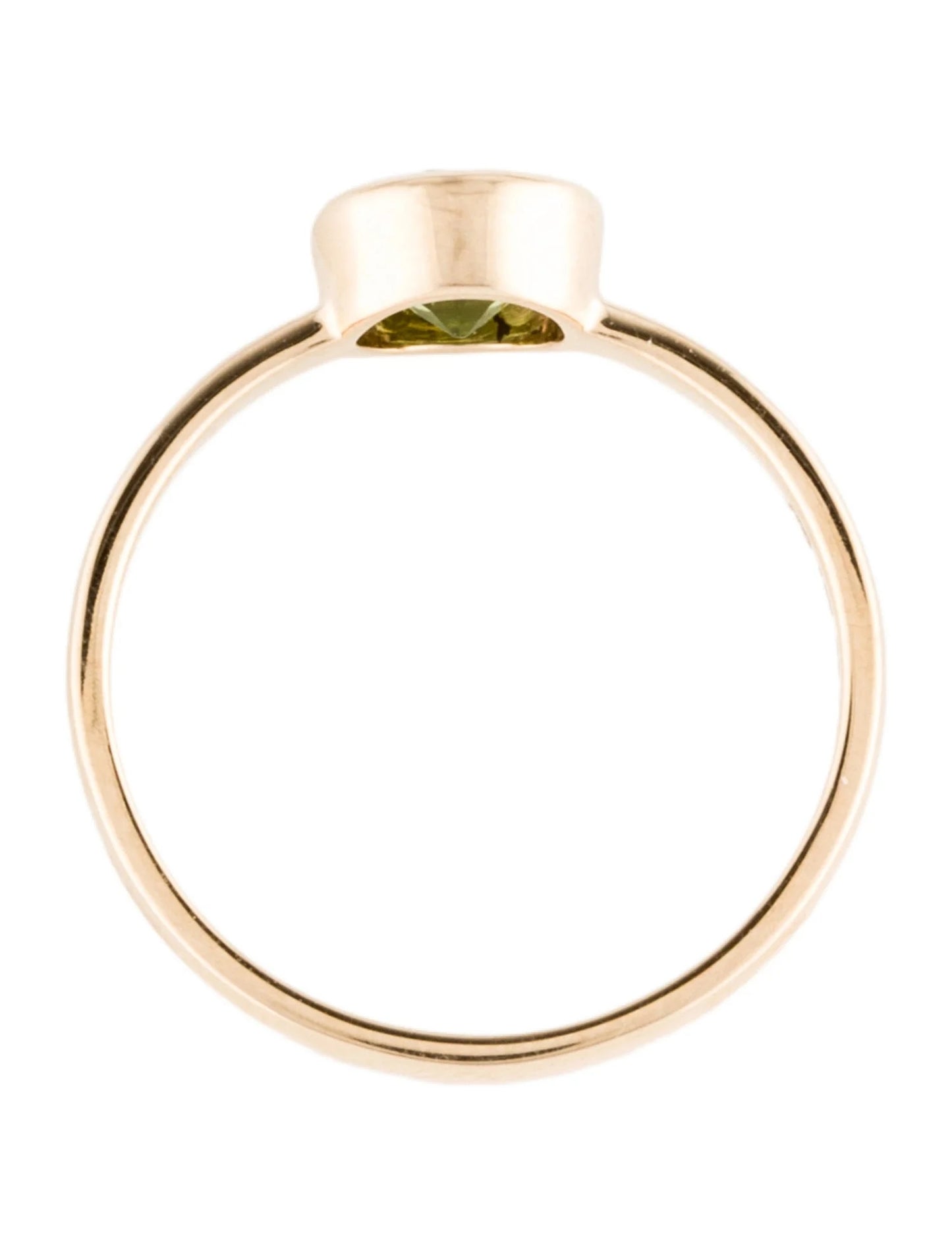 14K Peridot Solitaire Cocktail Ring